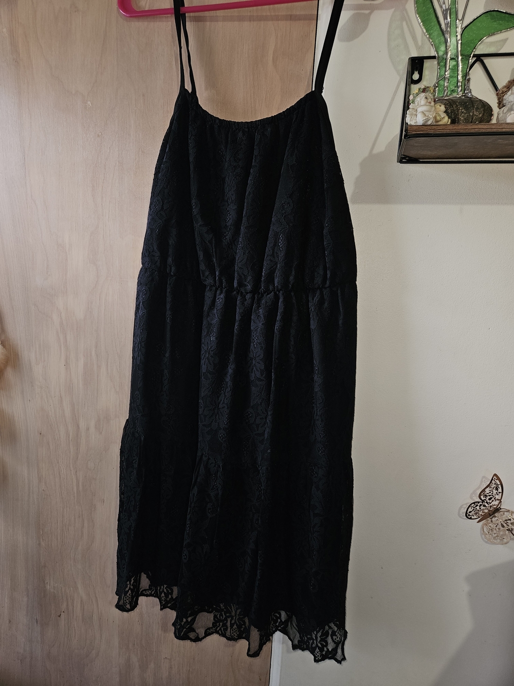 SHEIN Black Curve OXL Lace Detail Dress